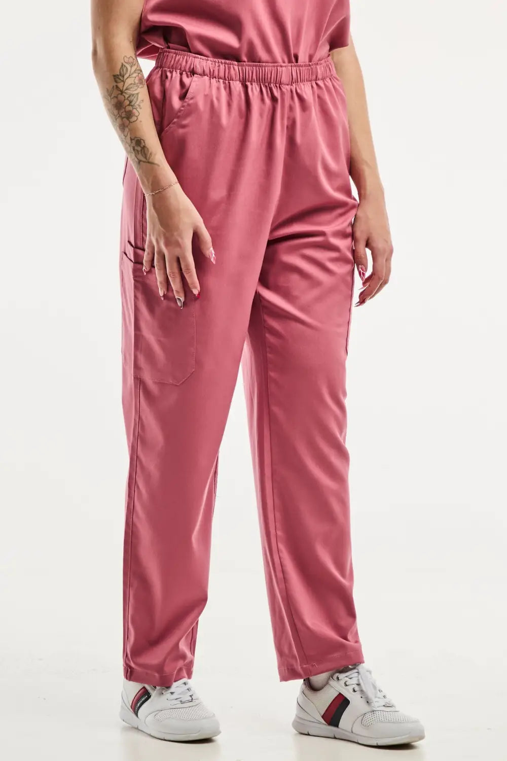 Pantalon médical ajusté Rose Emma pour femme, pantalon médical élégant et confortable