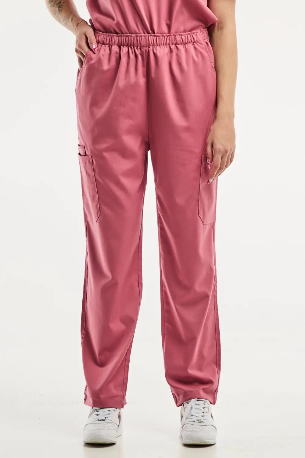 Pantalon médical ajusté Rose pour femme EMMA, pantalon médical adapté et élégant