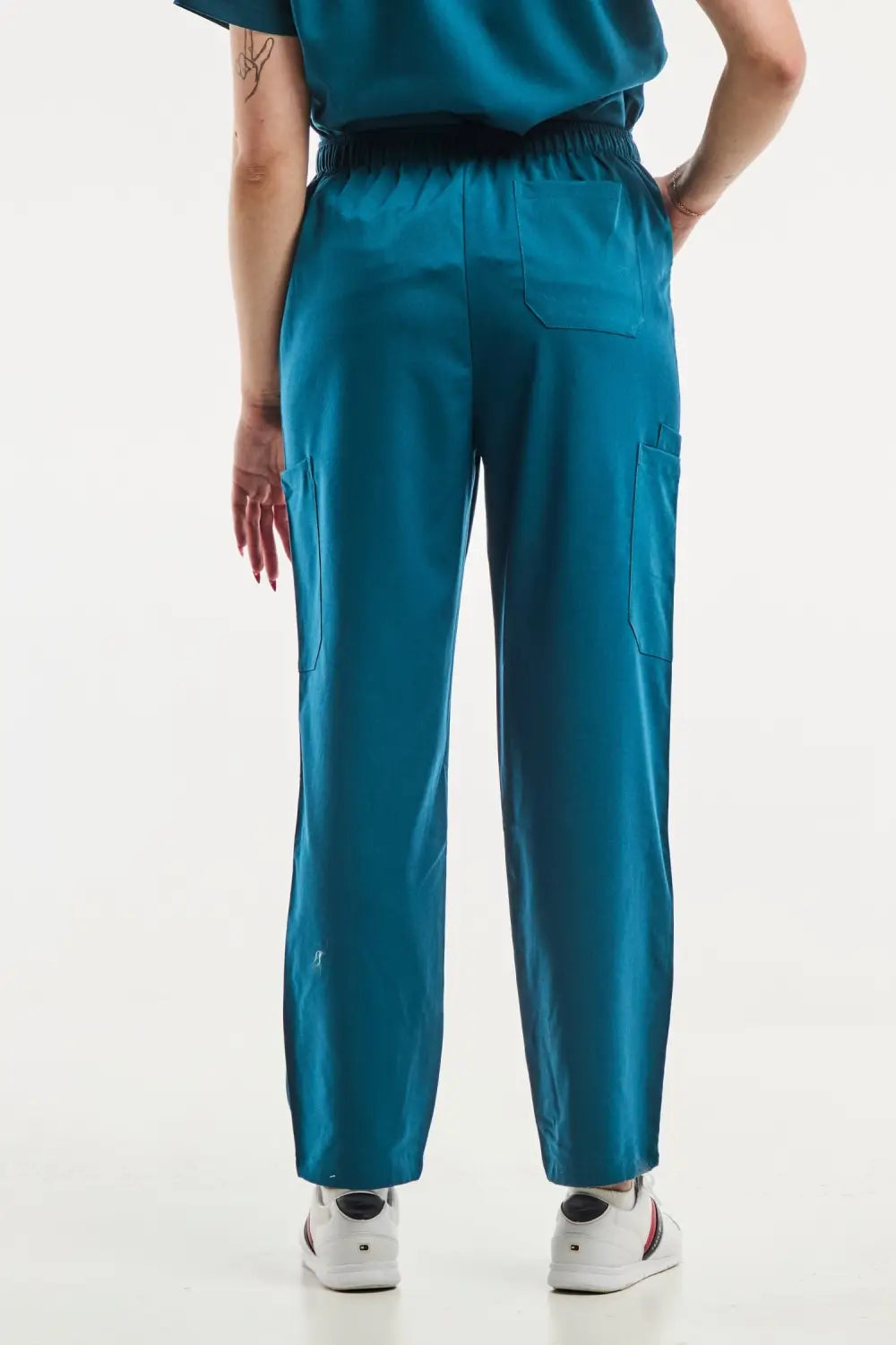 Pantalon médical ajusté TEAL pour femme EMMA, Tenue médicale Vert Turquoise