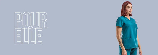 Ensemble de tenues médicales à encolure en V turquoise