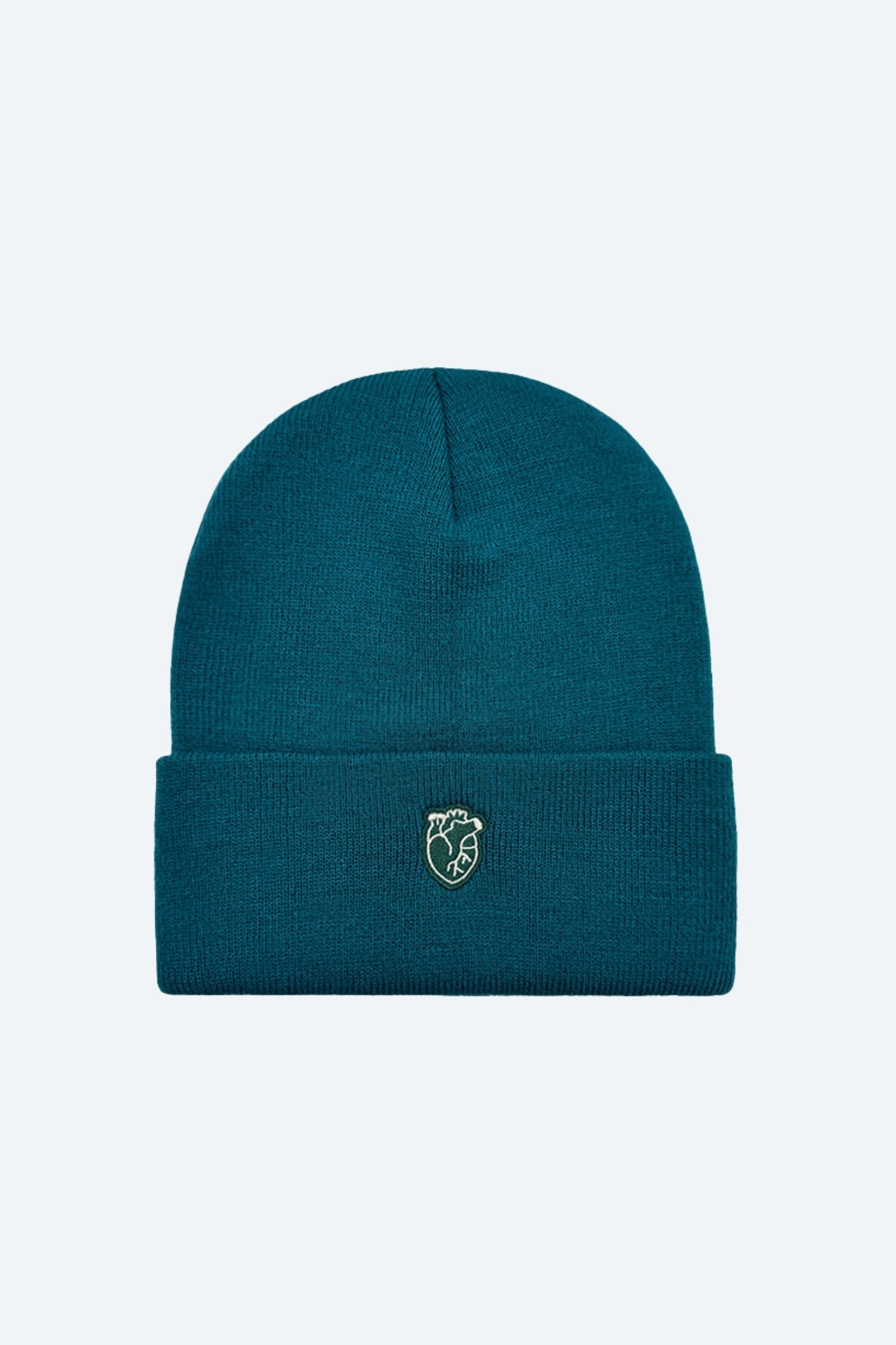 Bonnet Cœur Anatomique édition limitée, bonnet teal à cœur anatomique brodé