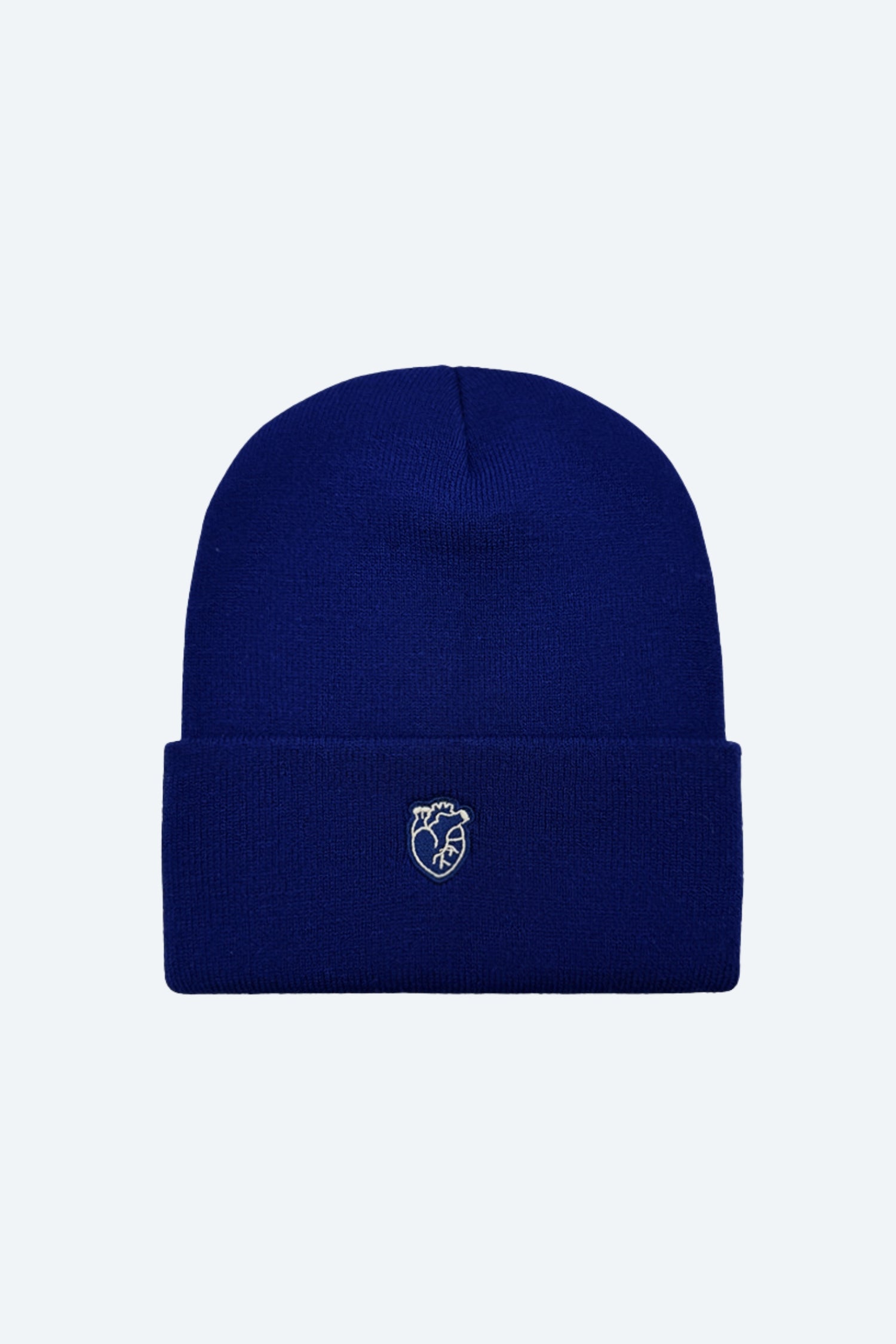 Bonnet bleu marine cœur anatomique brodé, édition limitée