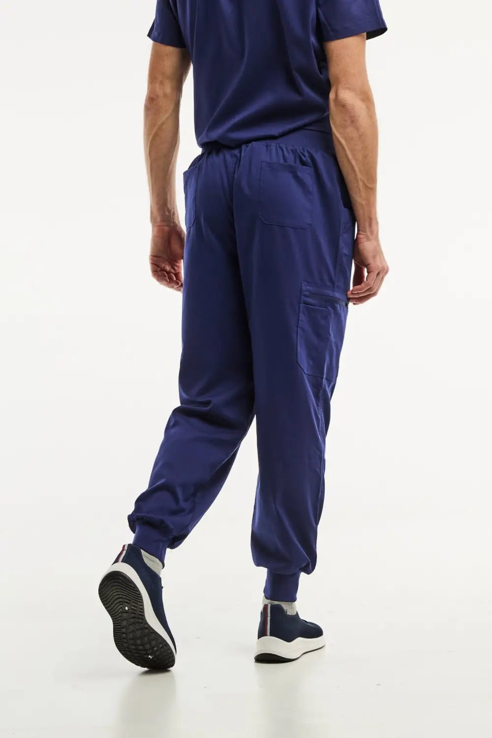 Pantalon médical jogger LUCA bleu marine pour homme, confort et style au travail