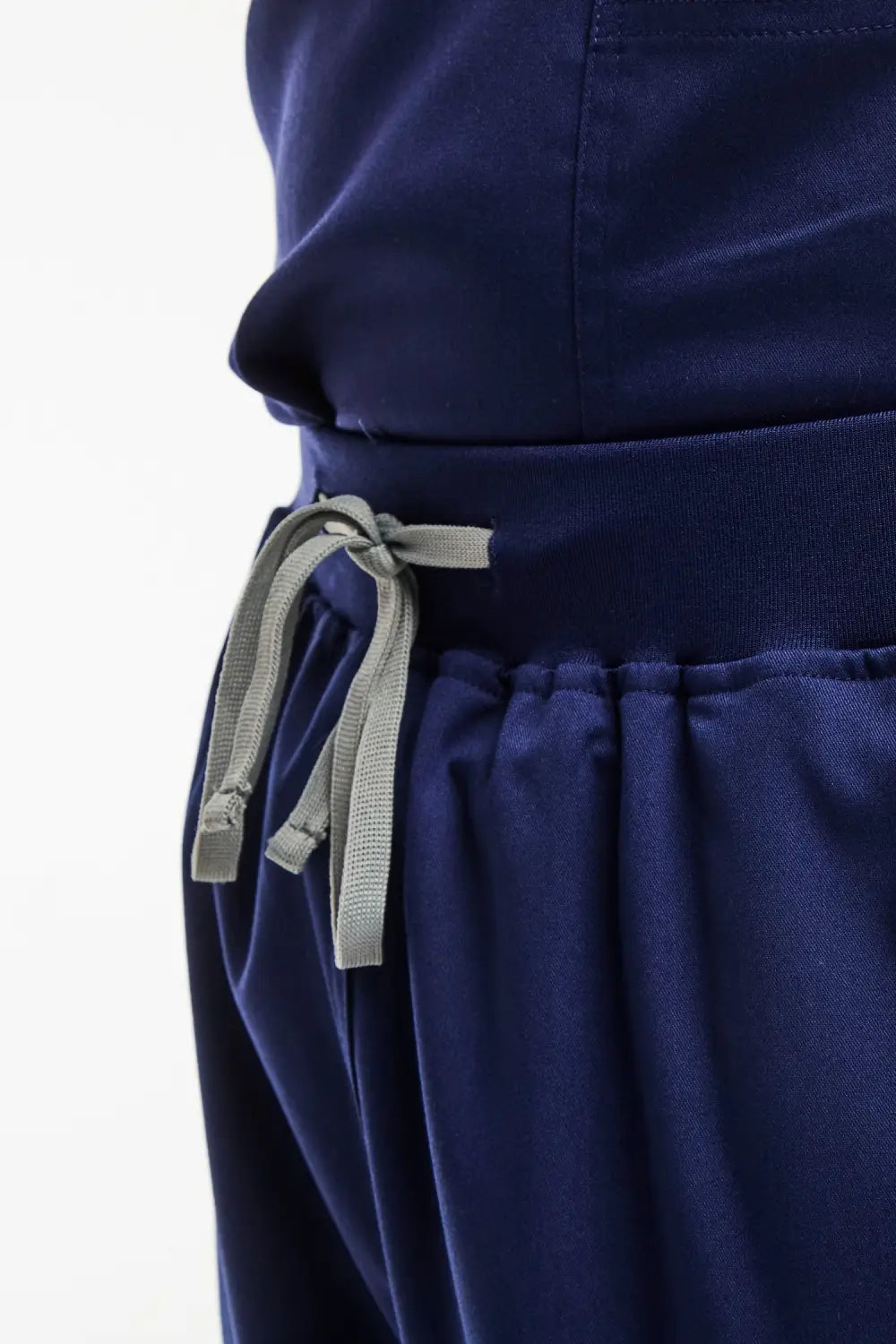 Pantalon médical jogger bleu marine avec cordon gris pour homme LUCA