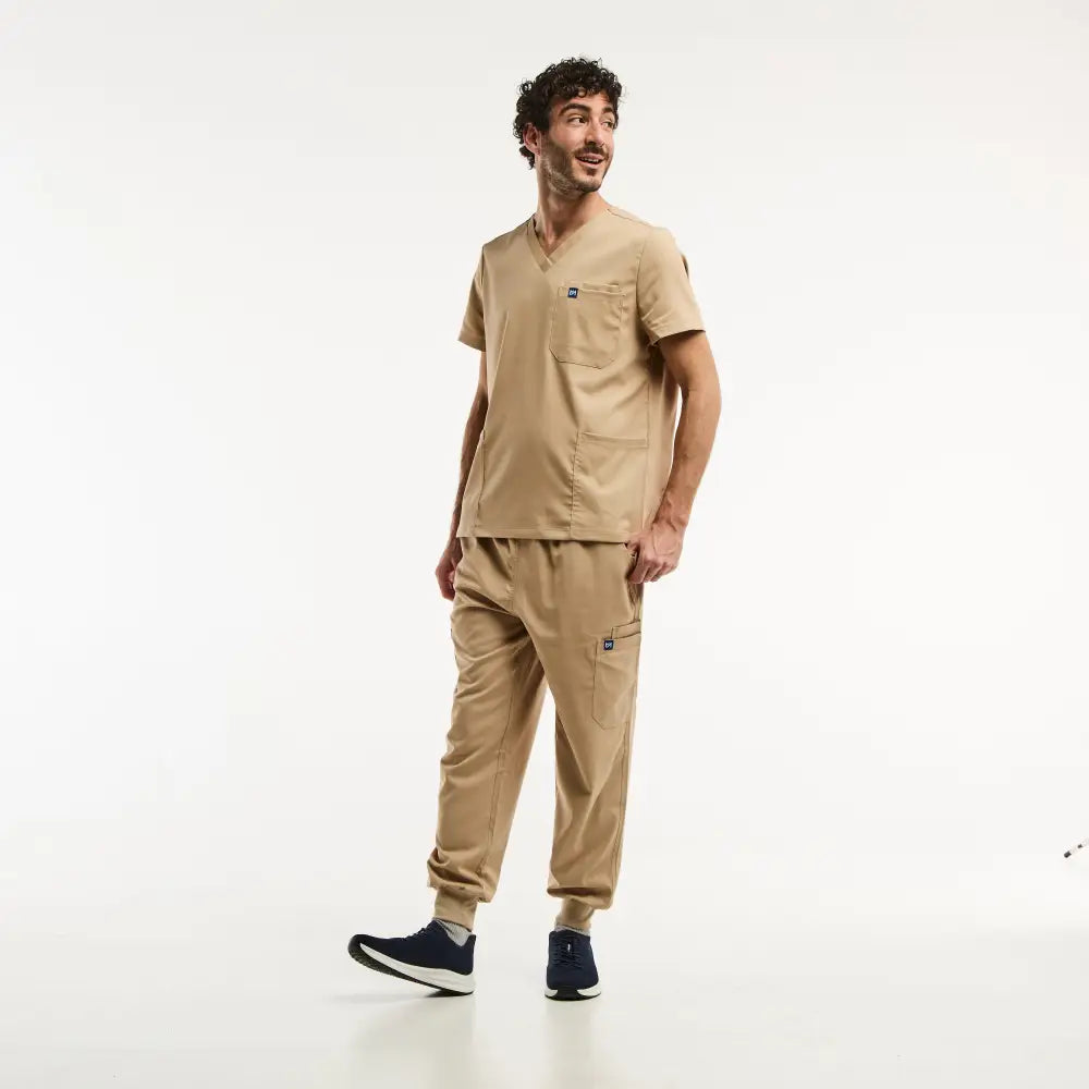 Ensemble médical complet LUCA Jogger - Tenue médicale homme en rose clair