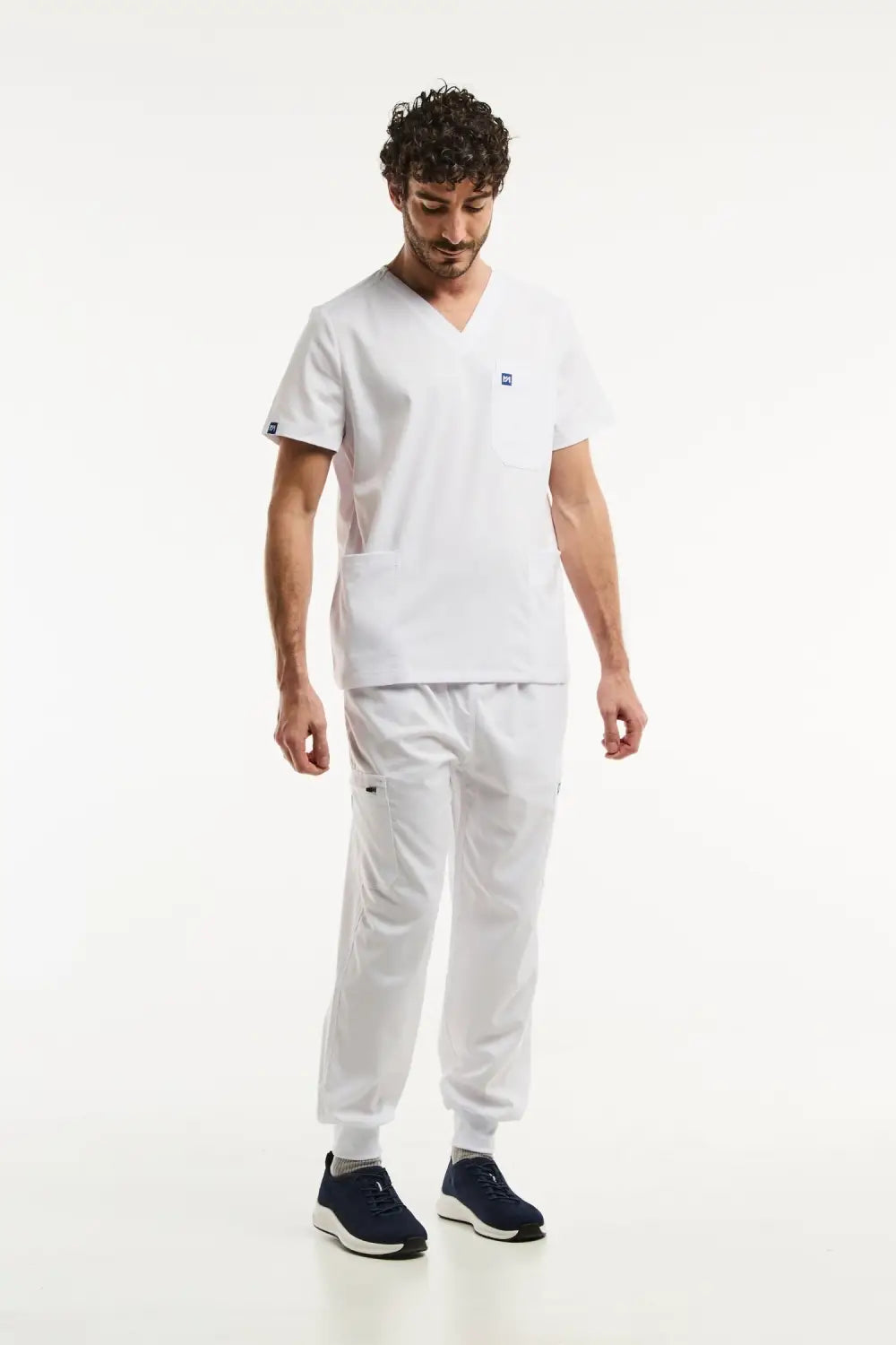 Vêtements médicaux complets Blanc pour homme, LUCA Jogger, ensemble médical complet
