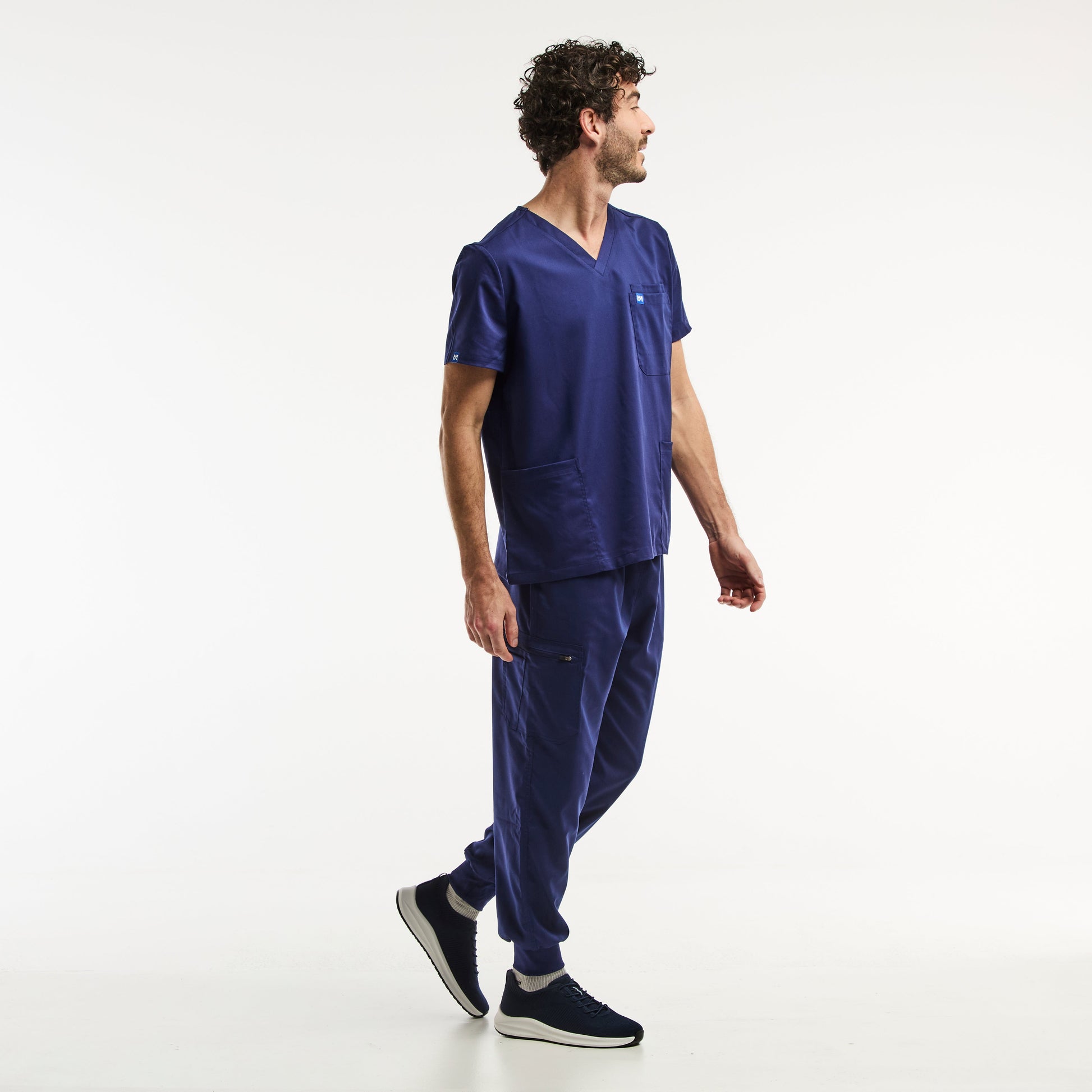 Scrubs médicaux bleus marine LUCA Jogger, ensemble médical complet pour homme
