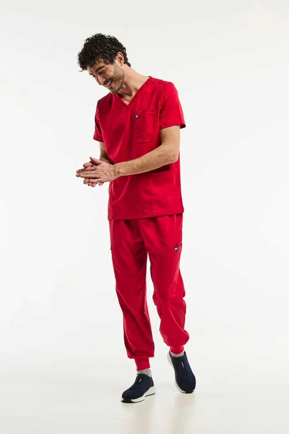 Vêtements médicaux complets avec costume rouge LUCA Jogger pour homme