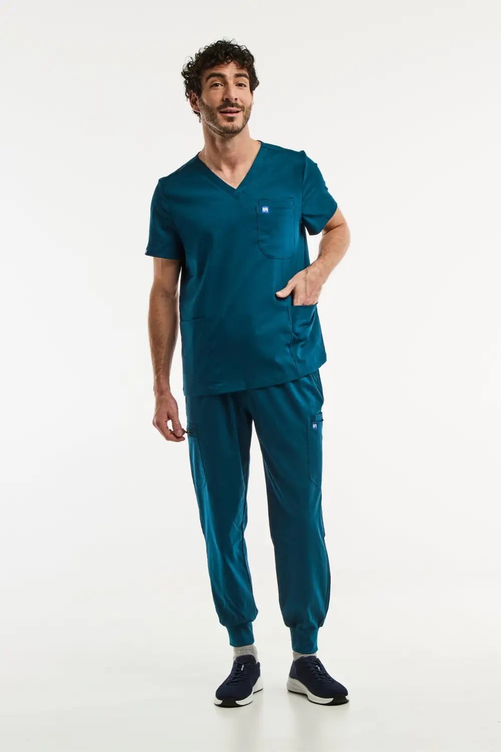 Scrub suit teal LUCA Jogger, ensemble médical complet pour homme, vert turquoise