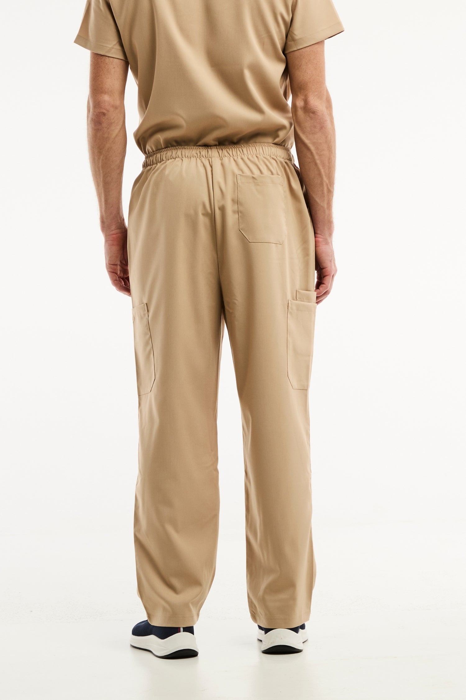 Khaki scrub pants LUCA pour hommes, pantalon médical facile à entretenir, beige clair
