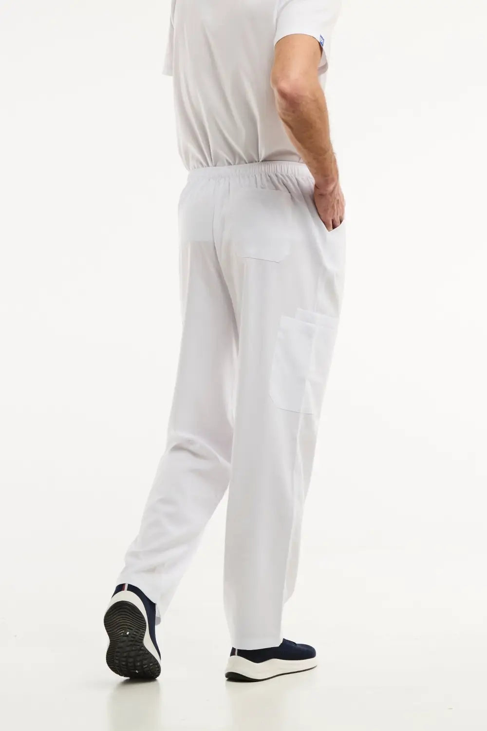 Pantalon médical blanc LUCA pour homme, facile à entretenir, idéal pour les uniforms