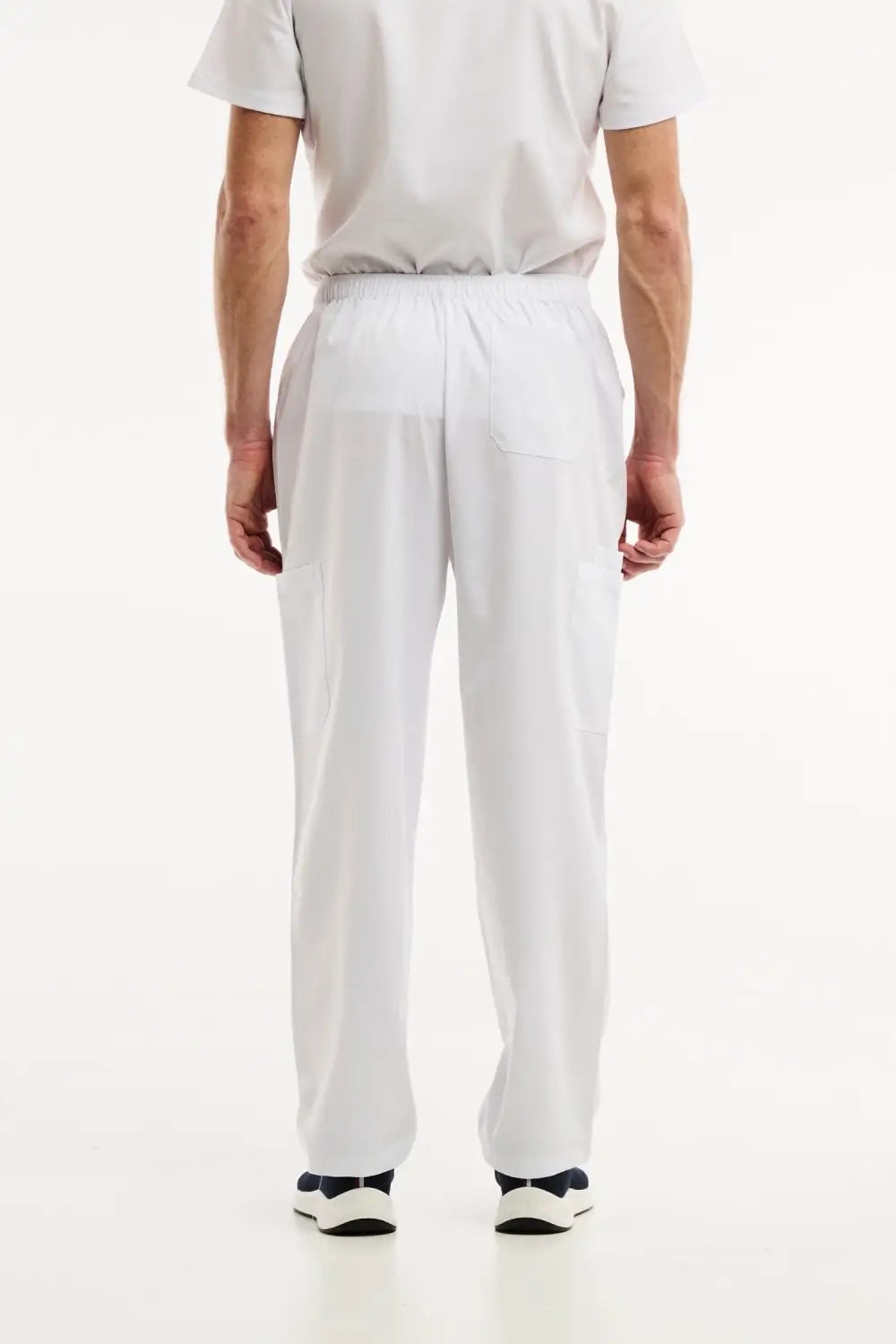 Pantalon médical blanc LUCA en tissu facile à entretenir pour hommes et uniforms