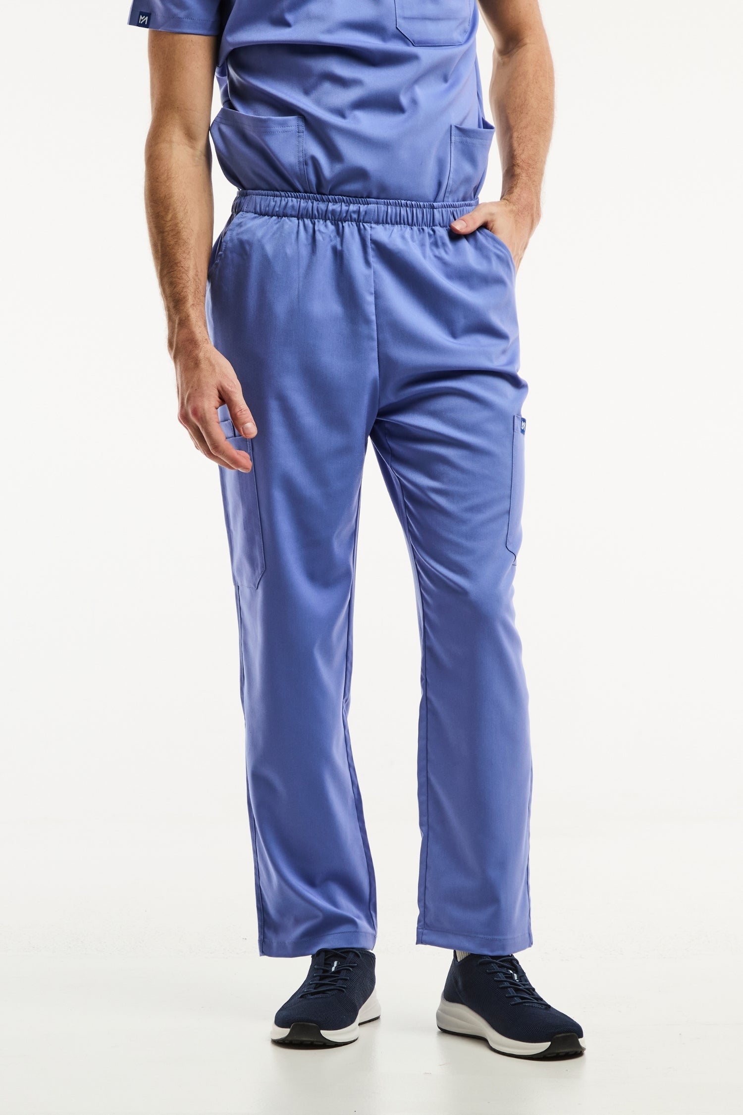 Pantalon médical LUCA bleu pour homme, facile à entretenir, idéal pour uniforms