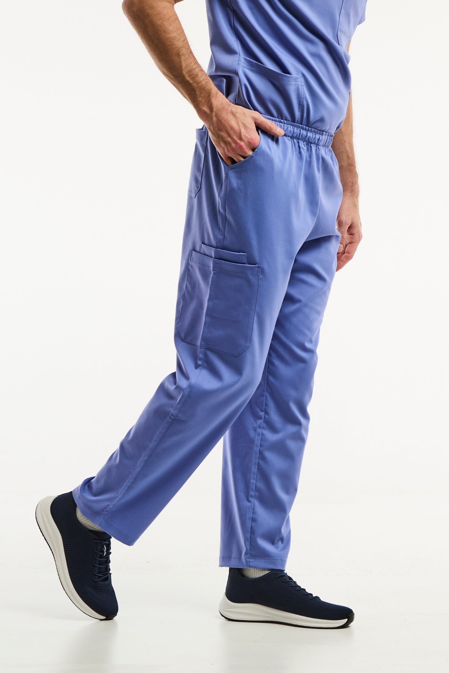 Pantalon médical LUCA bleu pour homme, uniforme facile à entretenir