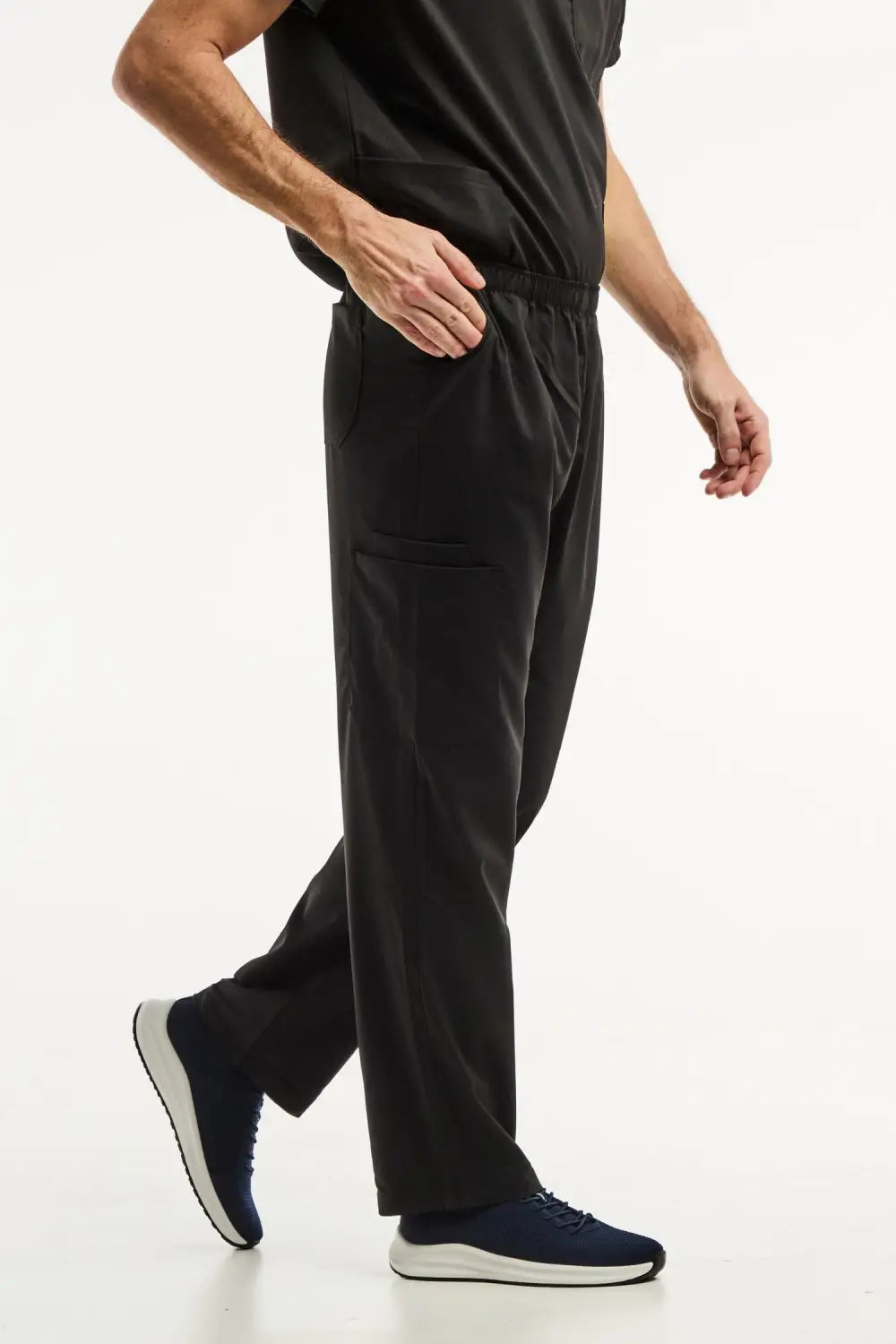 Pantalon médical noir LUCA pour homme, facile à entretenir, parfait pour les uniforms