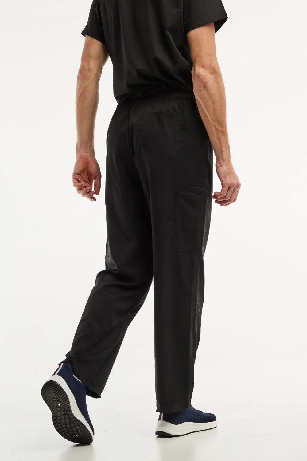Pantalon médical noir pour homme LUCA, facile à entretenir, idéal pour les uniforms