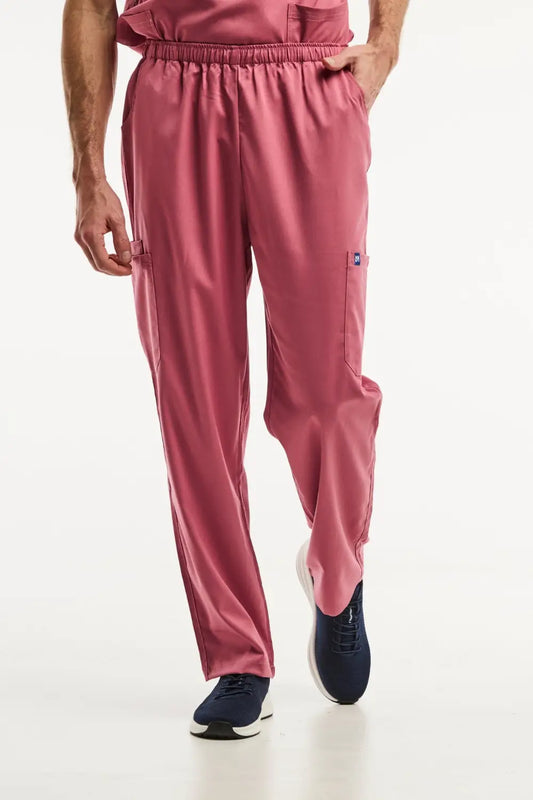 Pantalon médical rose facile à entretenir pour hommes, style élégant d’uniformes