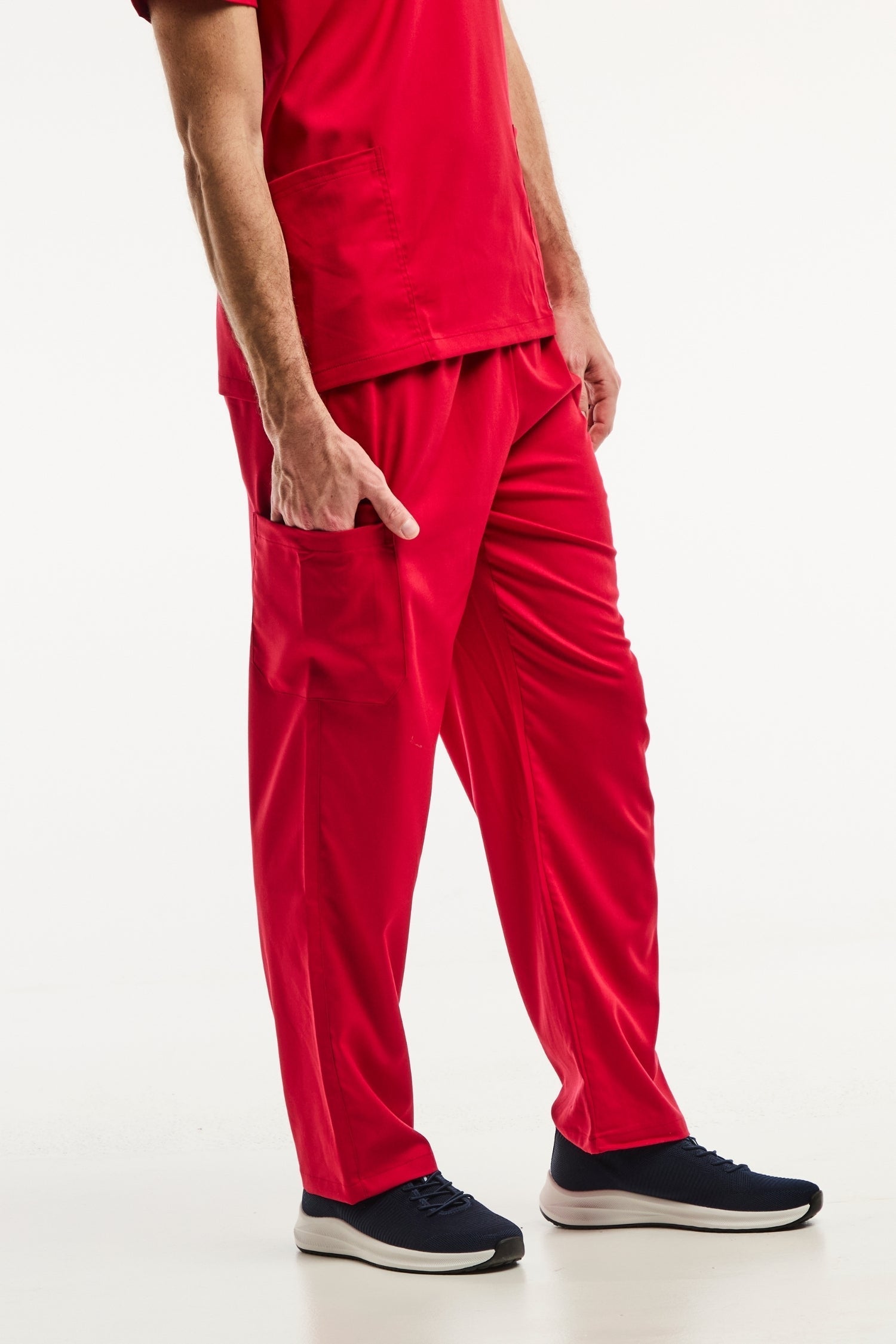 Pantalon médical rouge LUCA pour homme, facile à entretenir, idéal pour uniforms
