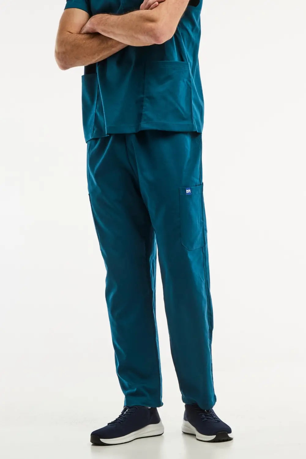 Pantalon médical LUCA en vert turquoise, facile à entretenir pour professionnels de santé