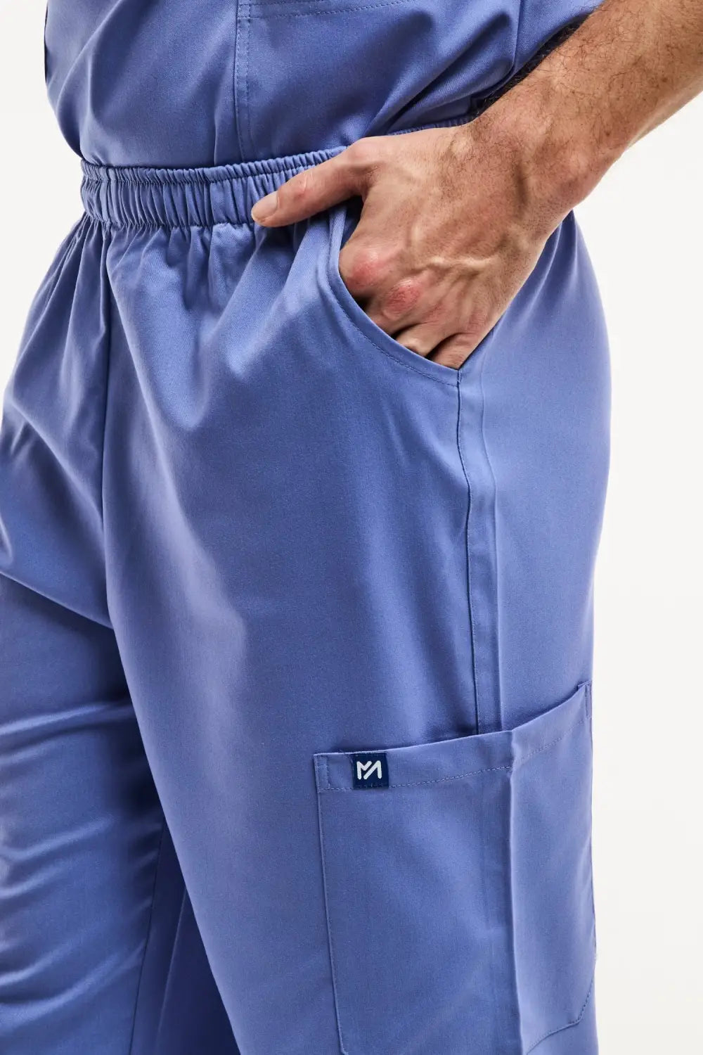 Pantalon médical LUCA bleu pour homme, facile à entretenir, idéal pour uniforms