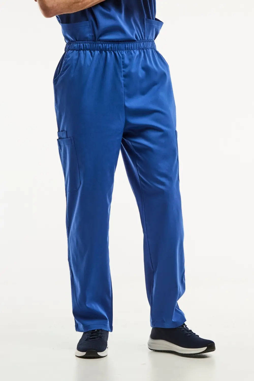 Pantalon classique bleu roi LUCA pour ensemble médical homme, style professionnel et élégant