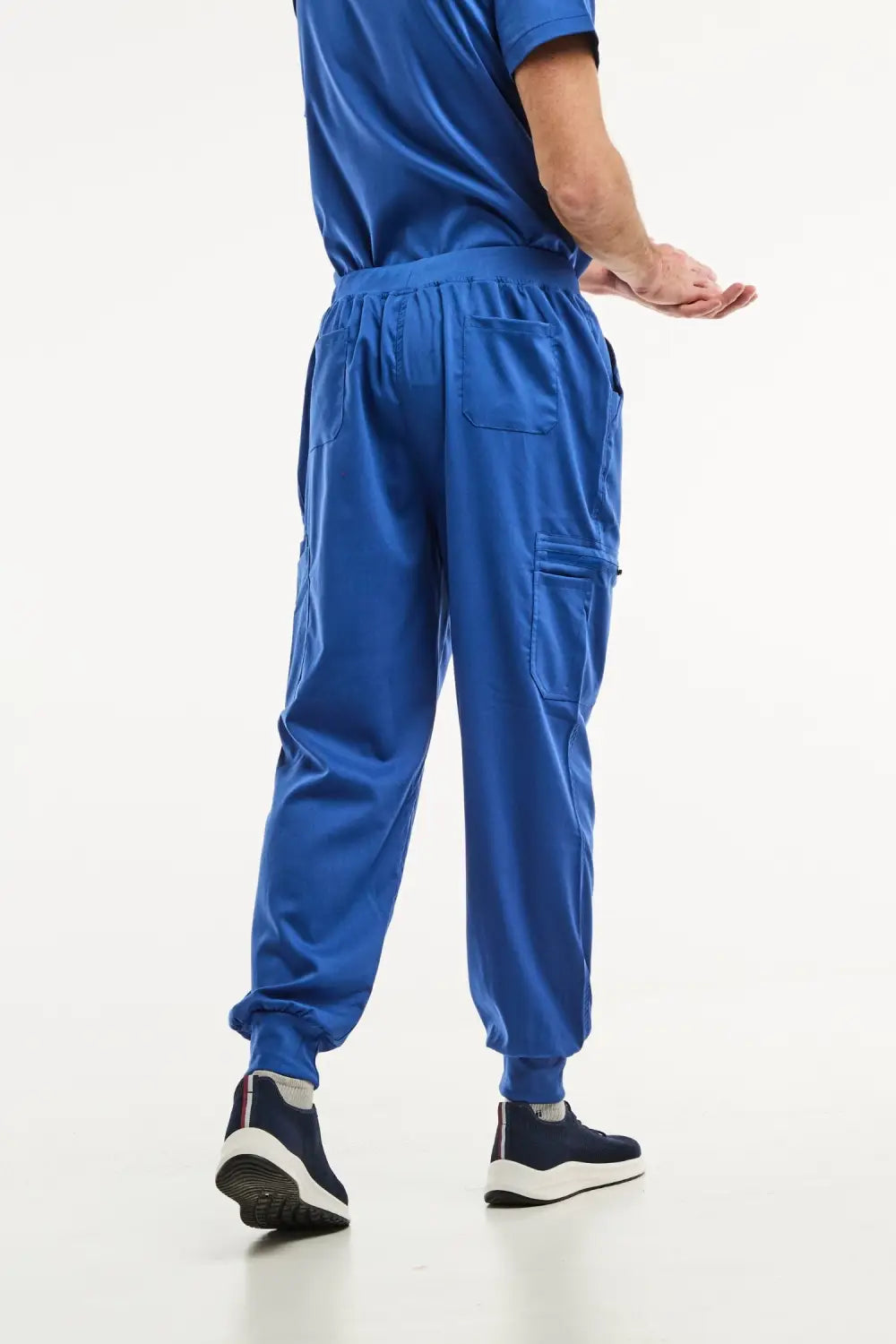 Pantalon classique bleu roi pour homme, idéal pour un ensemble médical professionnel