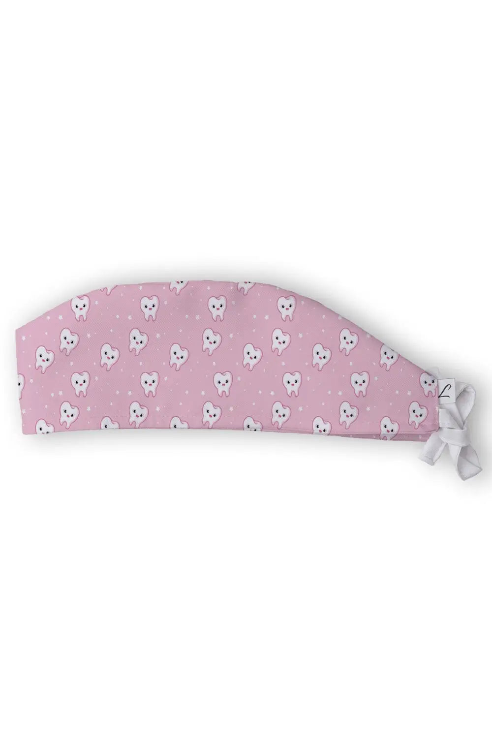 Pack découverte Aelin : bandeau tissu rose motif dents blanches