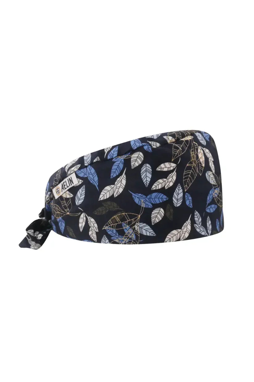 Pack découverte Aelin : bandeau bleu marine à motif feuille, noué, taille court