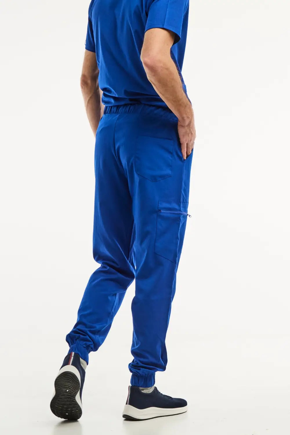 Pantalon médical bleu royal slimfit pour un look professionnel et confortable