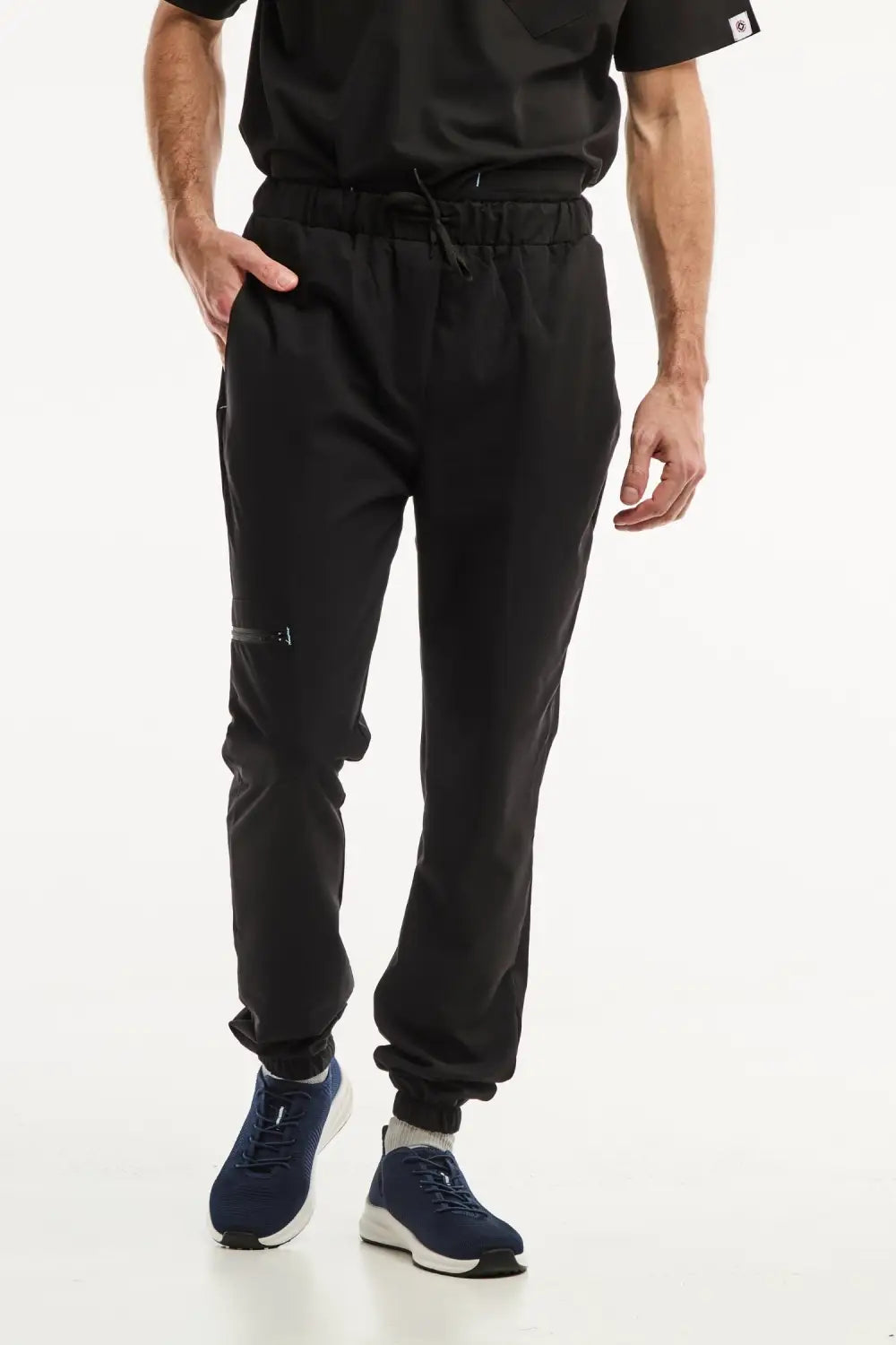 Pantalon médical noir Slimfit pour homme, alliant confort et style