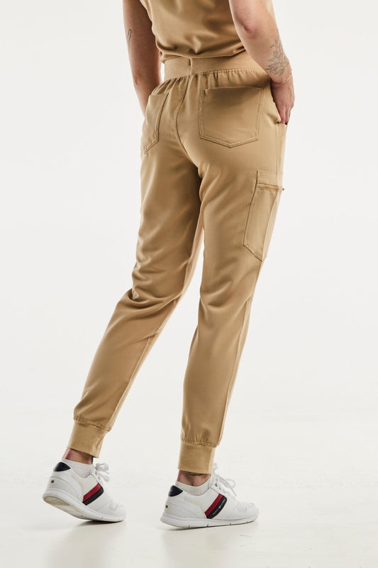 Pantalon médical femme beige cargo style, Paris - Pantalon Médical Stretch 4 Voies