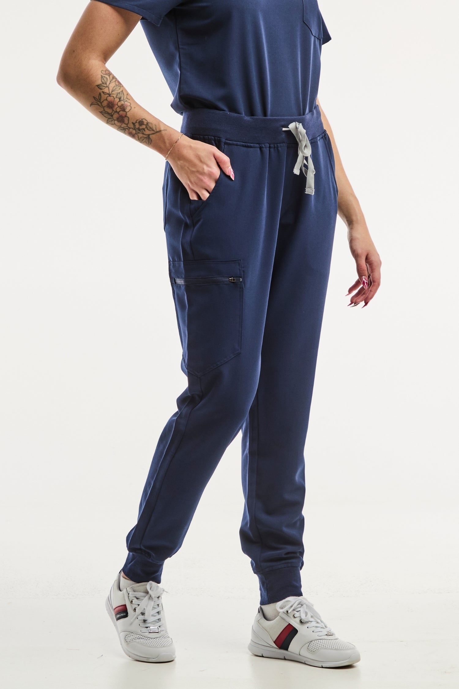 Pantalon médical femme bleu marine Paris - Pantalon Médical Stretch 4 Voies