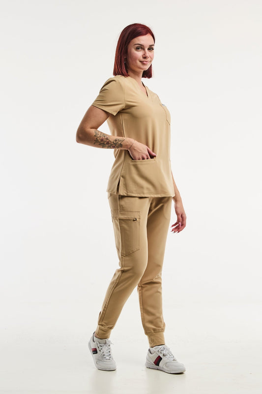 Paris - Tenue Médicale Stretch - Femme - Beige