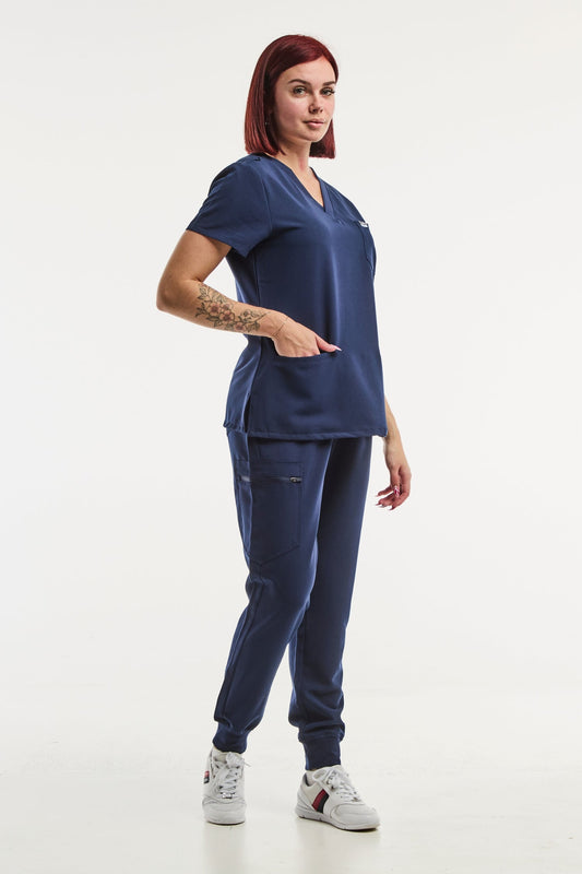 Paris - Tenue Médicale Stretch - Femme - Bleu marine