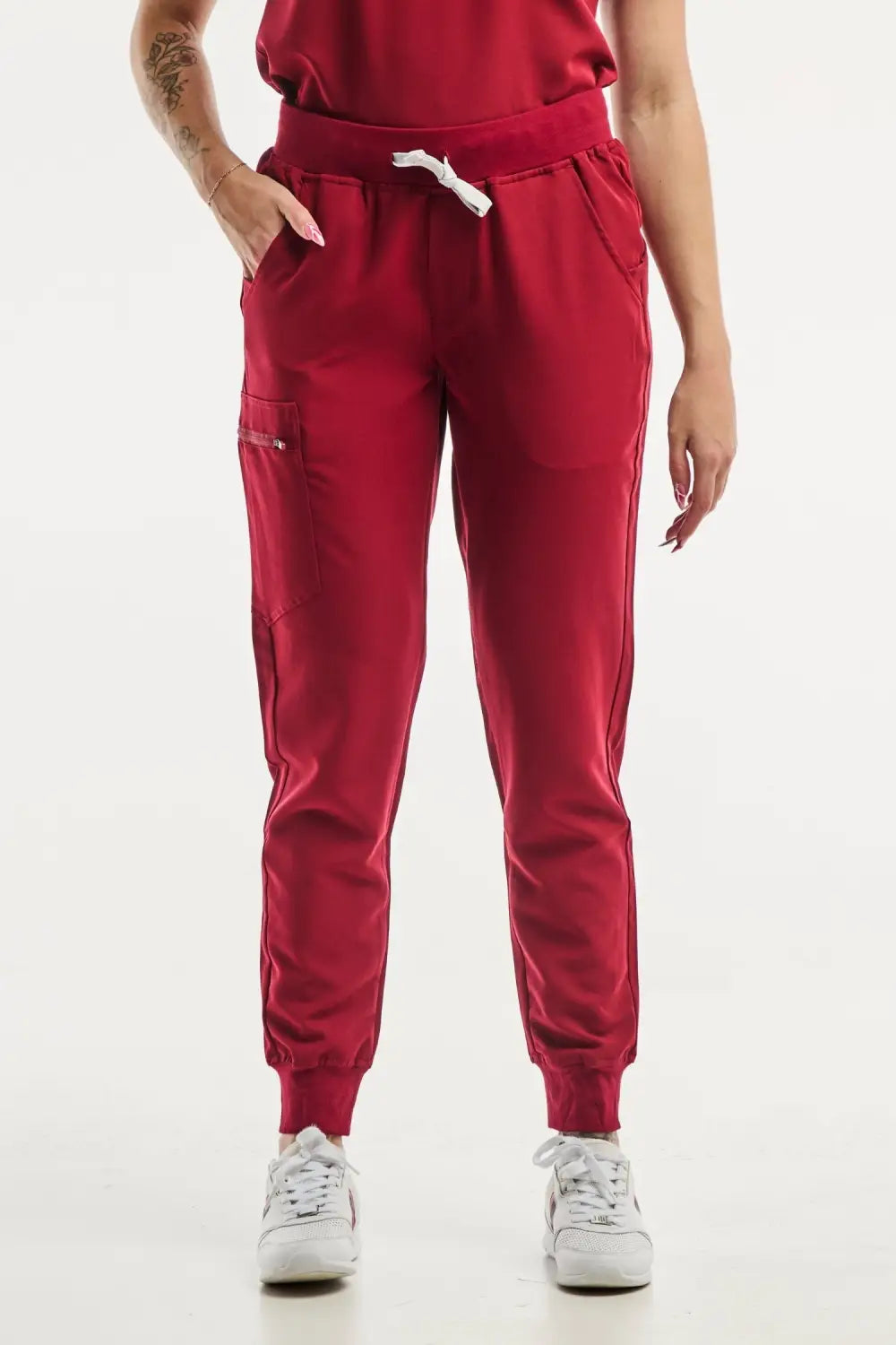 Pantalon médical femme rouge Paris - Pantalon Médical Stretch 4 Voies élégant