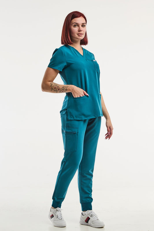 Paris - Tenue Médicale Stretch - Femme - Vert turquoise