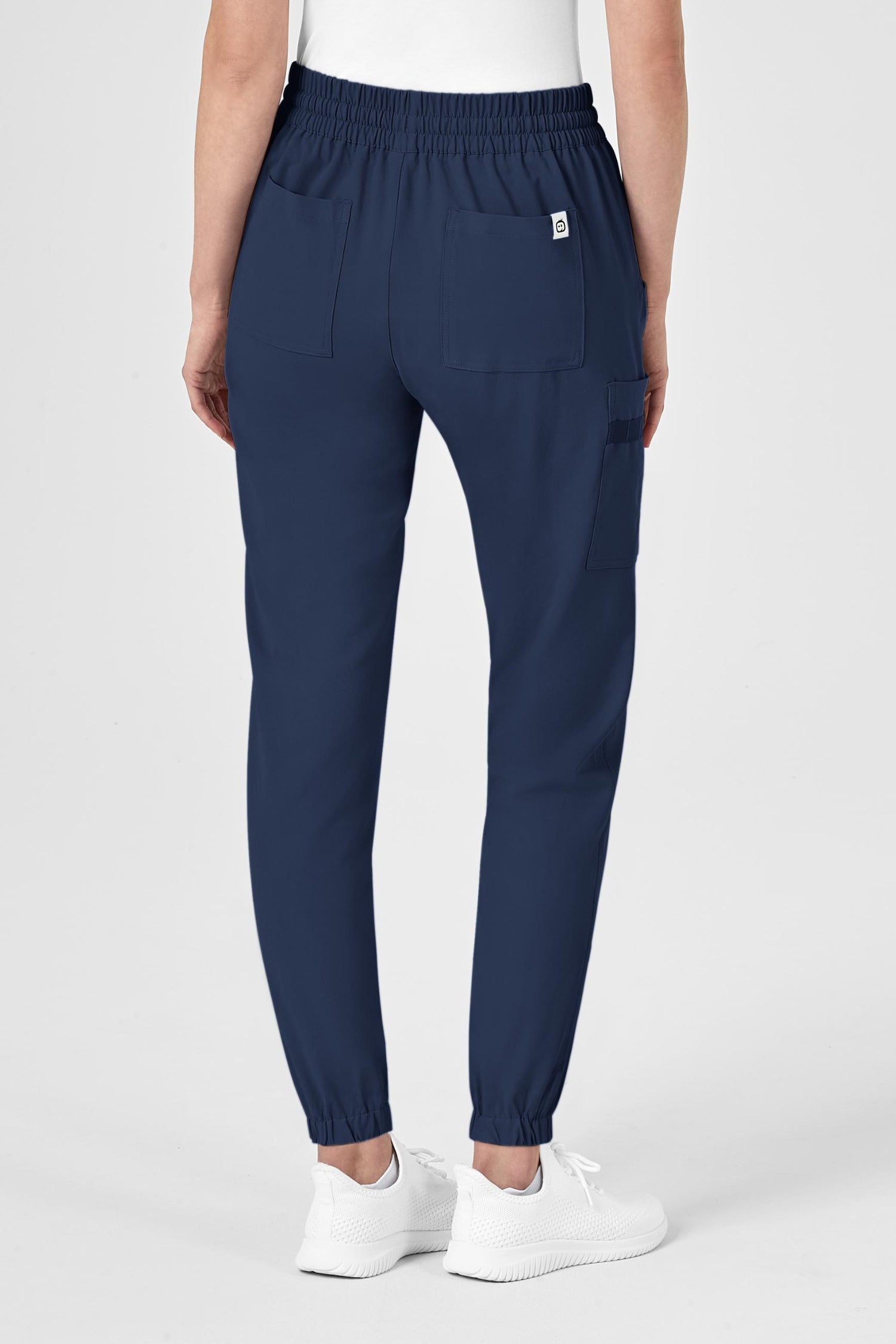 Pantalon médical pour femme bleu marine avec coupe moderne et poches cargo classiques