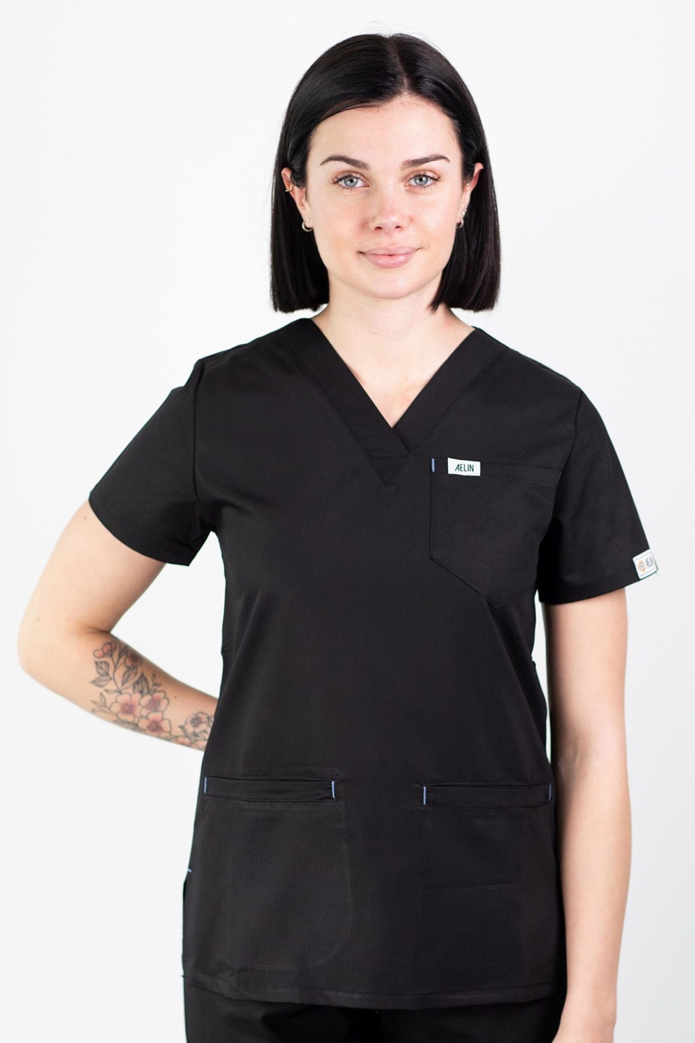 Tenue médicale - Noir Slim fit - Femme