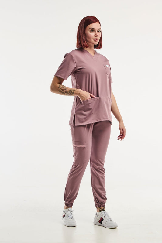 Mauve uniforme médical Slimfit NEW - Tenue médicale - Rose pour un style professionnel