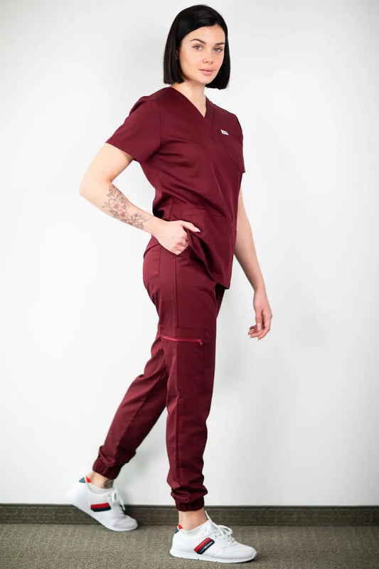 Tunique médicale - Bordeaux Slim fit