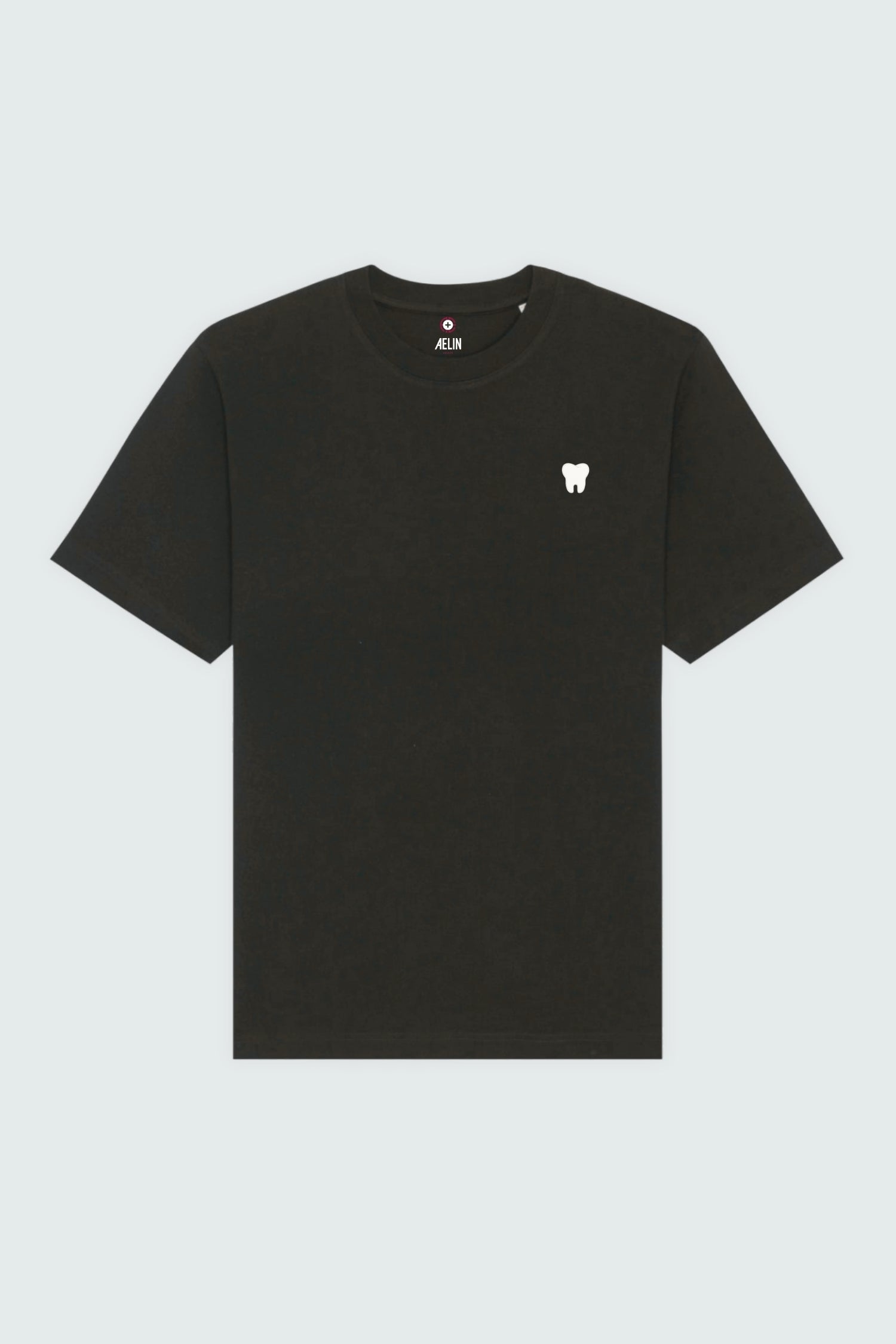 T-shirt premium Aelin Paris unisexe coton lourd motif dentaire blanc