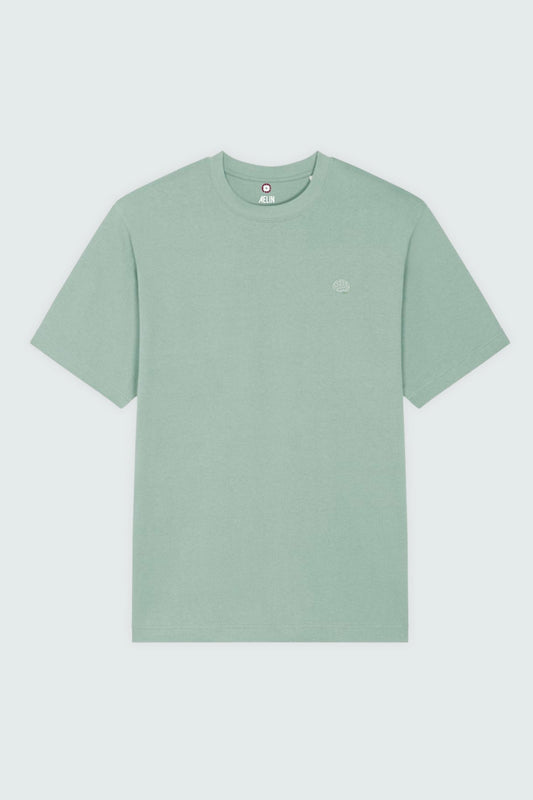 T-shirt premium Aelin Paris mint vert coton lourd à motif neurologie