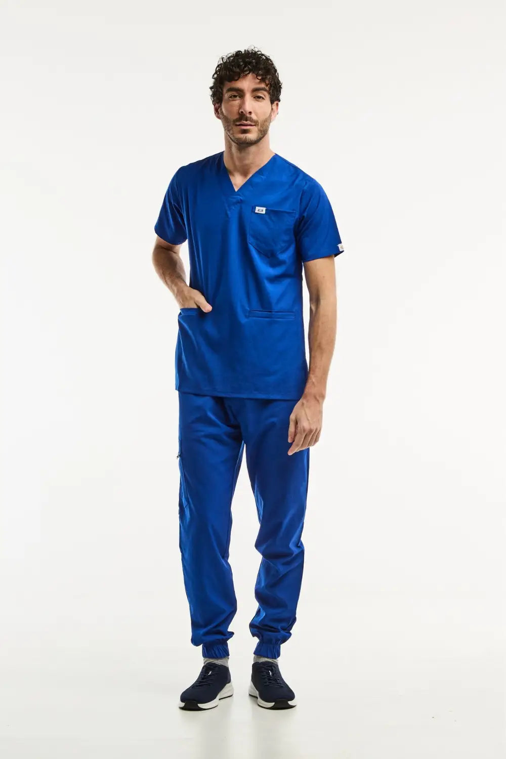 Tenue médicale Bleu royal, Slimfit pour homme, confortable et stylée