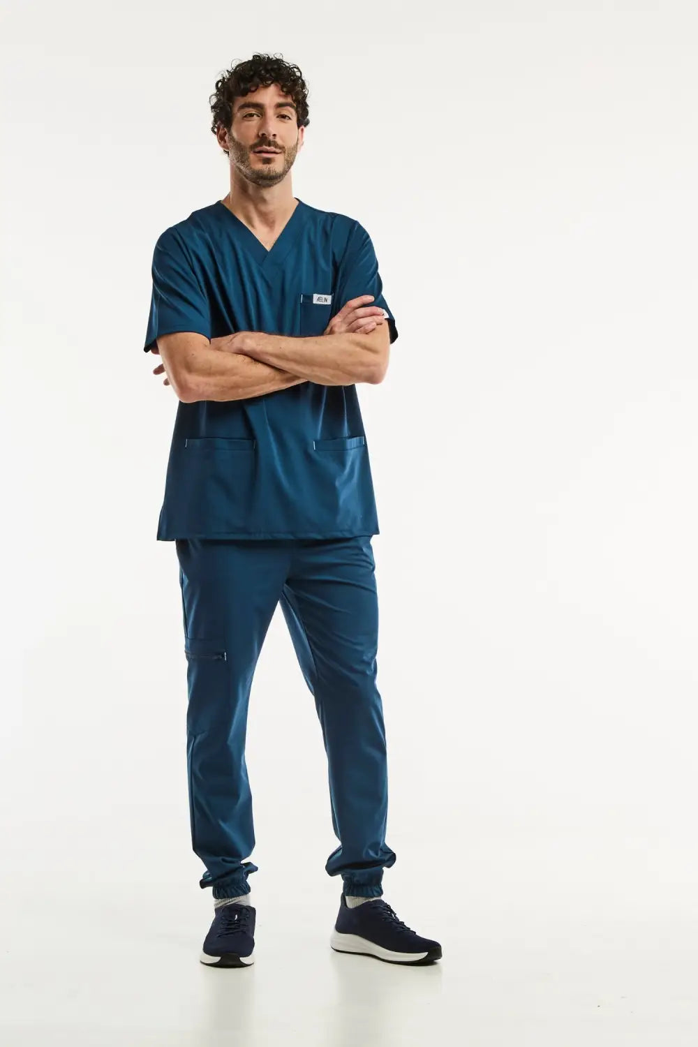 Tenue médicale - Bleu turquoise Slimfit - Homme