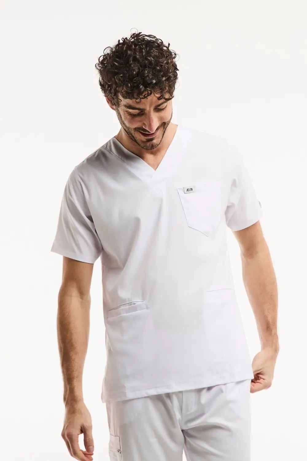 Tunique médicale blanche pour homme, série limitée, élégante et fonctionnelle
