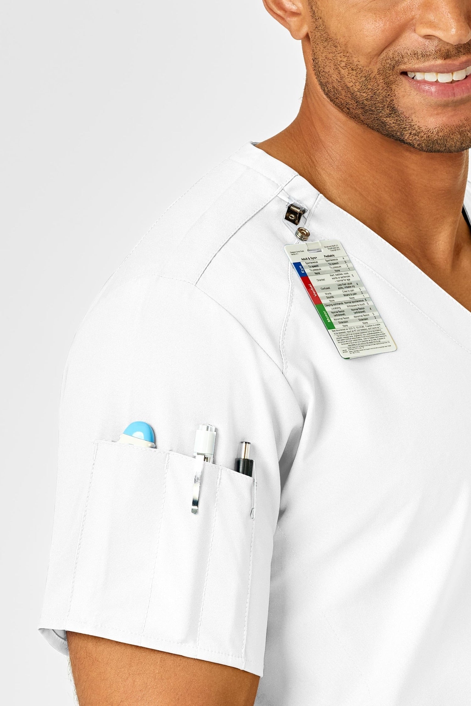 W123 – Blouse médicale – Blanc – Homme