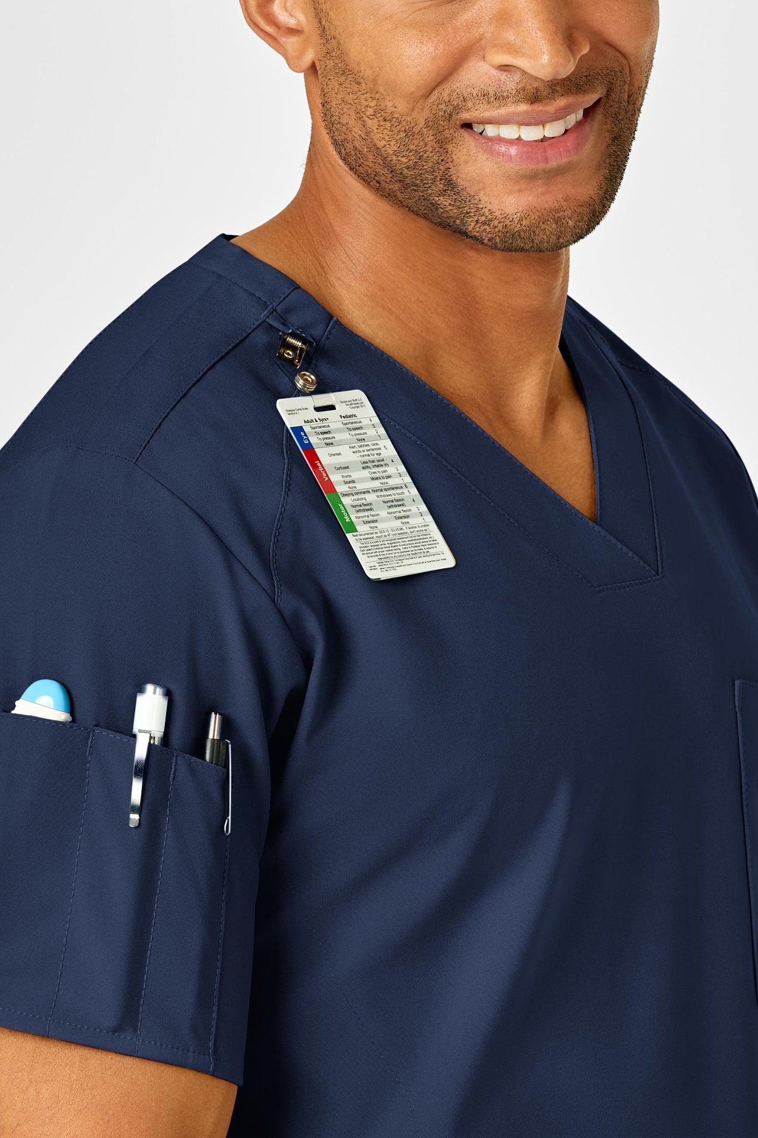 W123 – Blouse médicale – Bleu marine – Homme