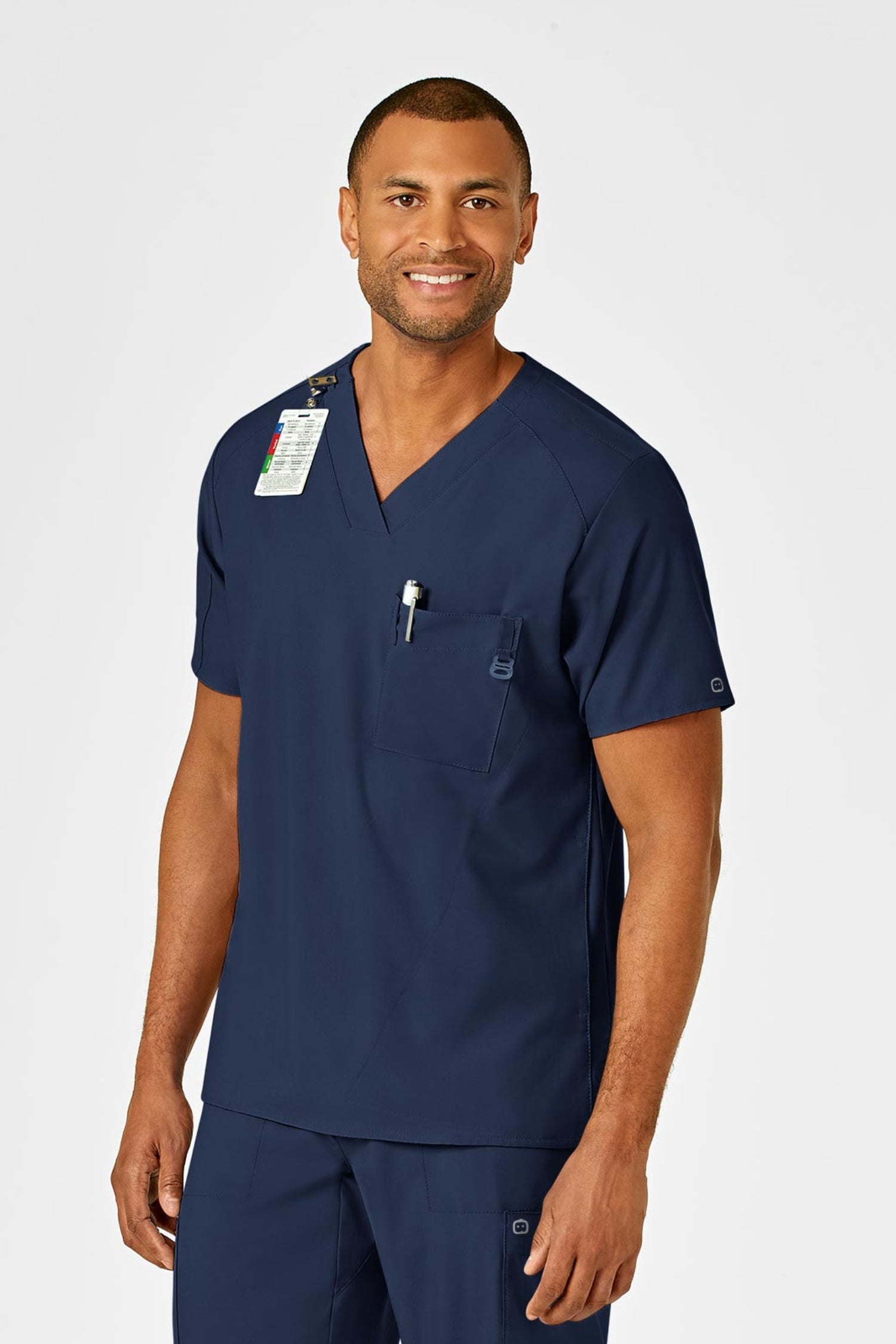 W123 – Blouse médicale – Bleu marine – Homme