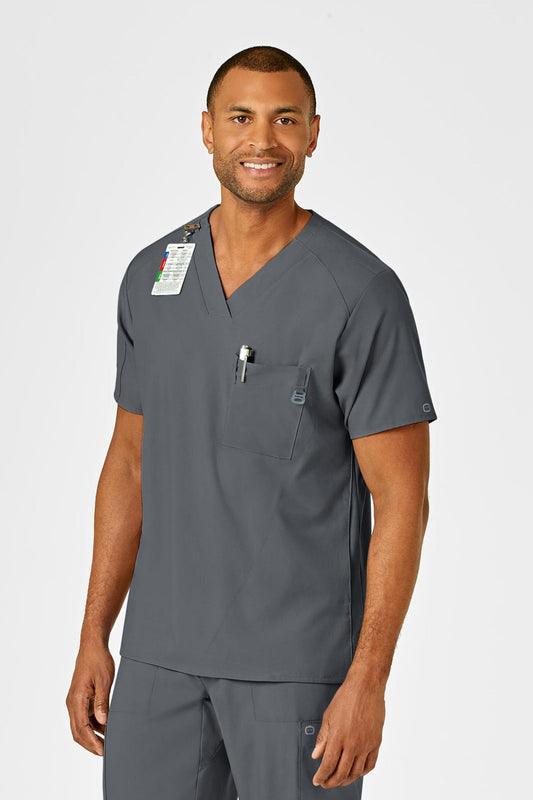 W123 – Blouse médicale – Gris – Homme