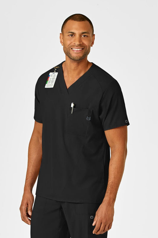 W123 – Blouse médicale – Noir – Homme